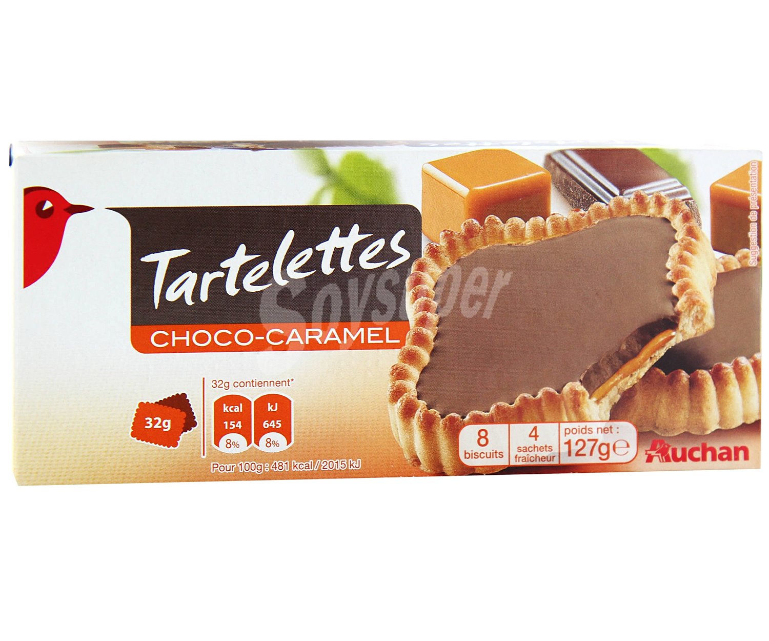 Tartaletas de chocolate con leche y caramelo