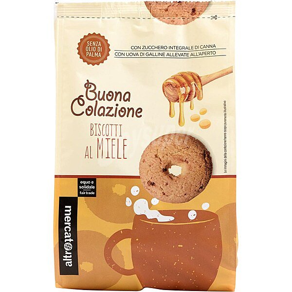 Buona Colazione galleta con miel y azúcar integral de caña y sin aceite de palma