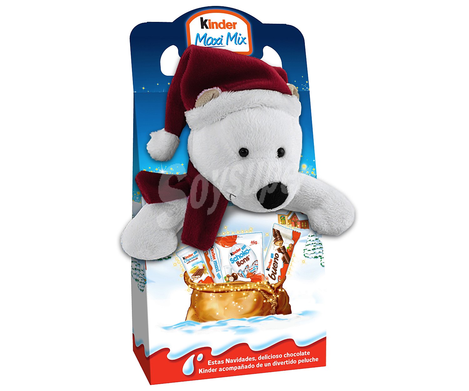 Surtido de chocolatinas mix + peluche de Navidad