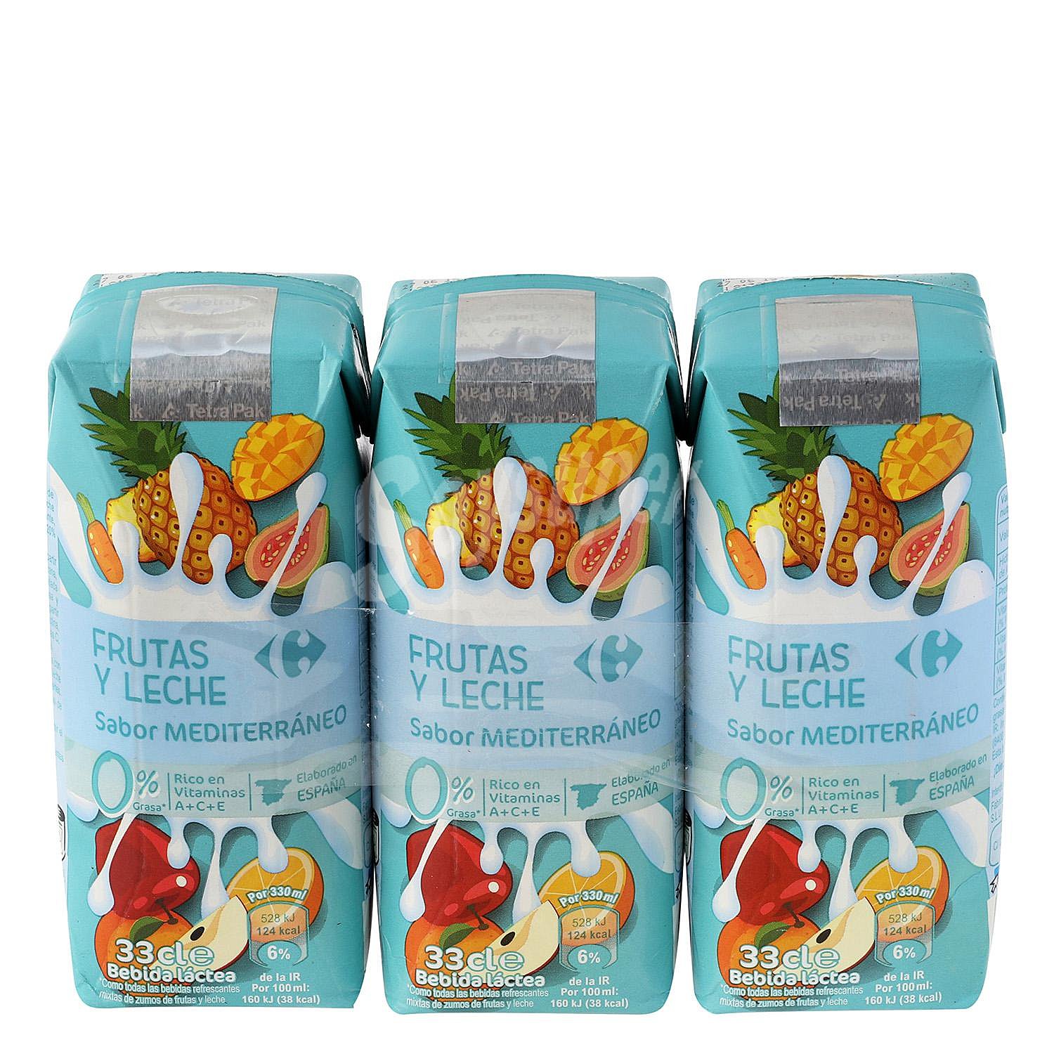 Zumo de fruta y leche Carrefour Mediterráneo