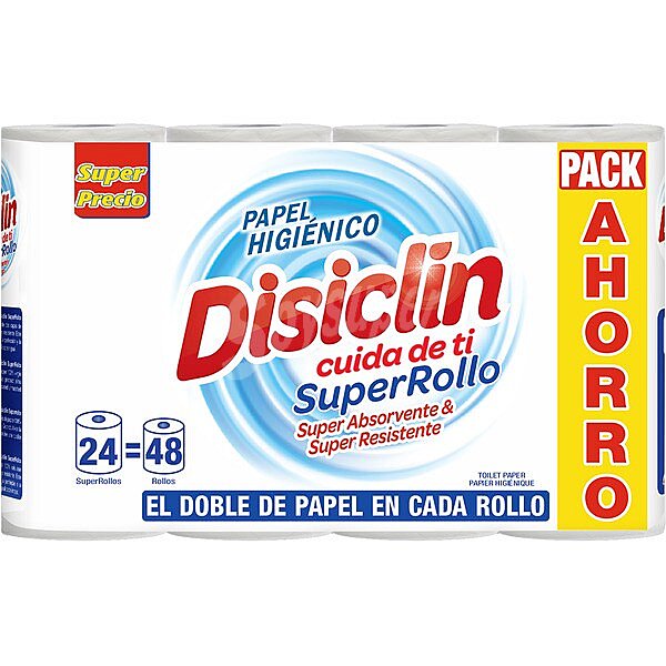 papel higiénico super rollo 4 veces más grande 