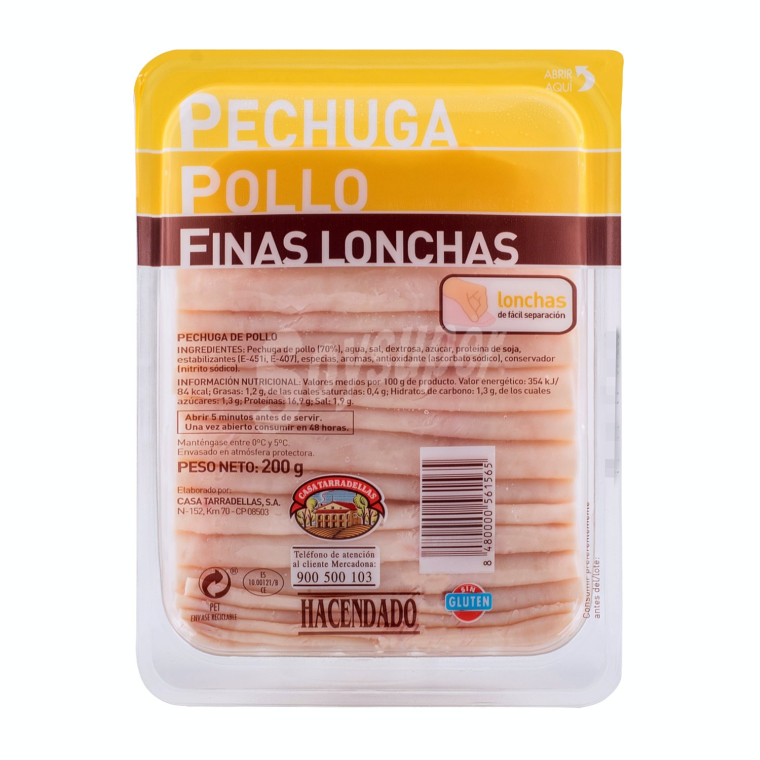 Pechuga de pollo finas lonchas