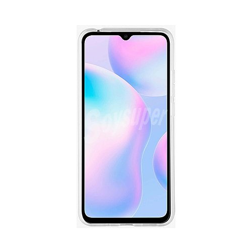 Funda compatible con Xiaomi Redmi 9AT/9A muvit, transparente. (teléfono no incluido)