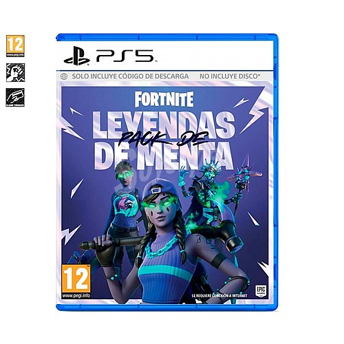 Código de descarga Fortnite : Pack de leyendas de menta para PS5. Género: Battle royale, acción. pegi: +12 games