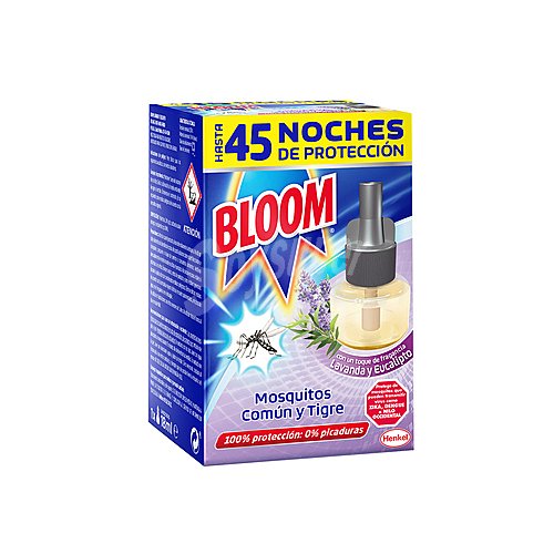 Bloom Recambio insecticida eléctrico. con toque fragancia eucalipto y lavanda bloom