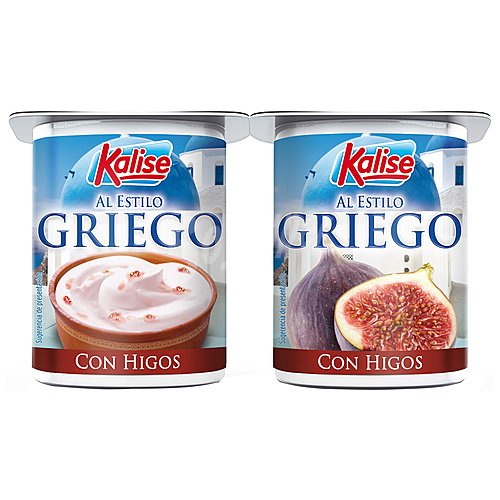 Kalise Yogur natural al estilo griego con preparado de higos kalise