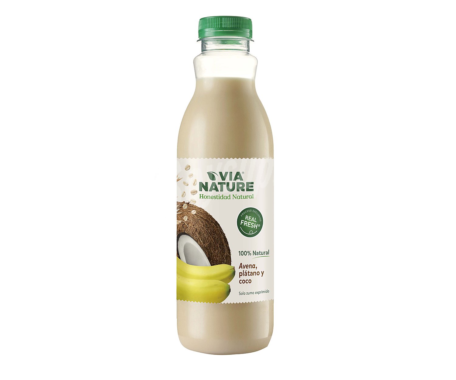 Zumo de avena, plátano y coco VIA nature 750 ml.