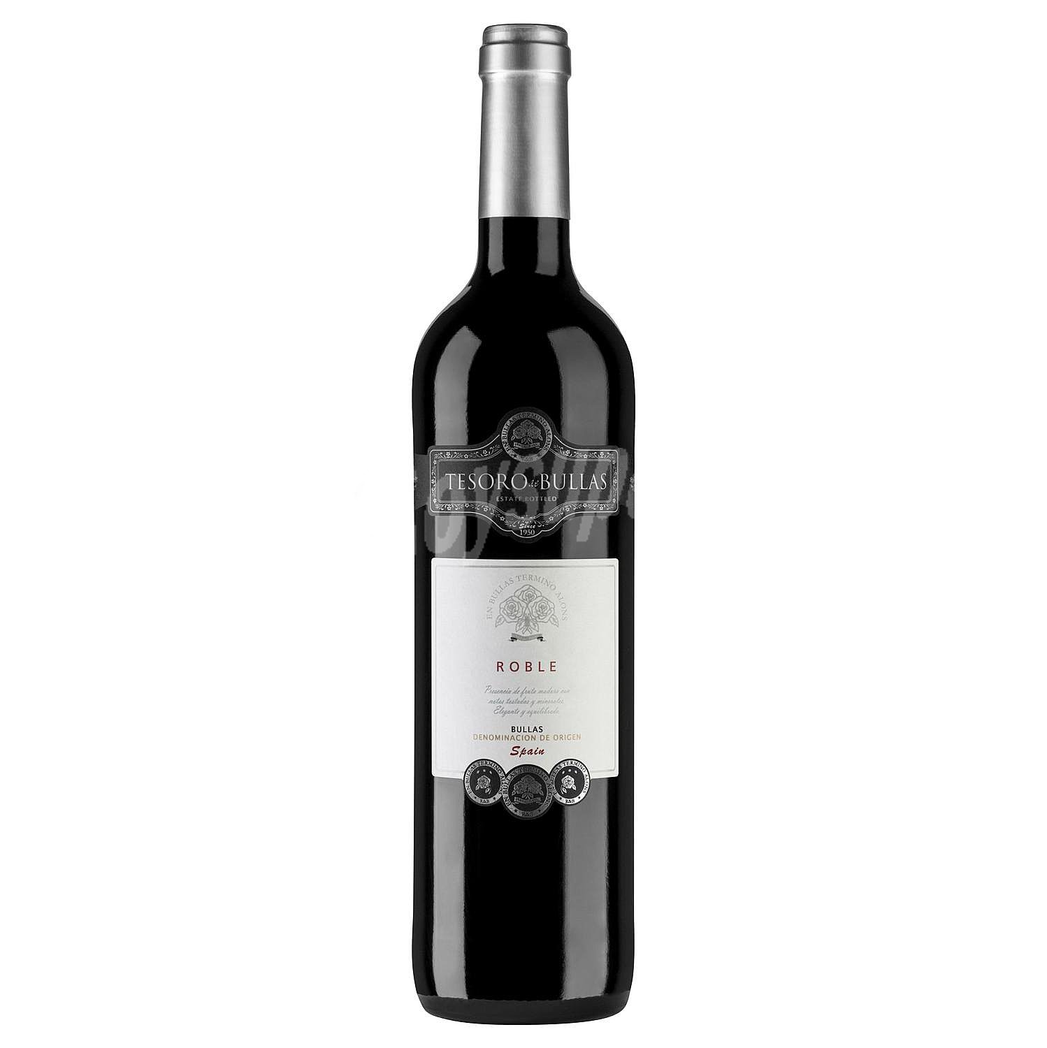 Vino tinto roble monastrell Tesoro de Bullas D.O. Bullas