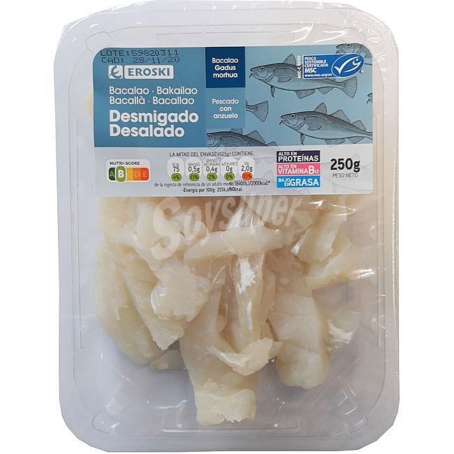 Bacalao desalado desmigado MSC