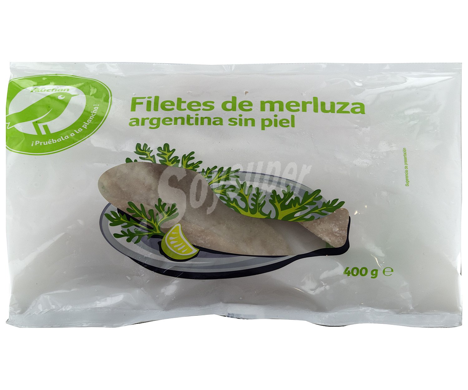 Filetes de merluza argentina, ultracongelados y sin piel auchan Económico