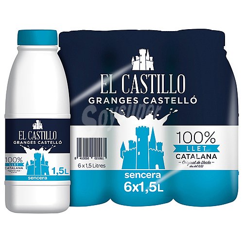 EL castillo Leche entera de vaca, de origen 100% Cataluña (lleida) EL castillo