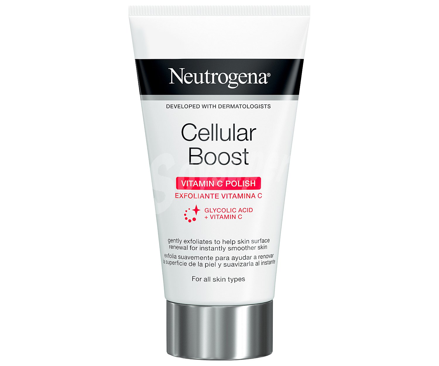 Crema exfoliante facial con vitamina C y ácido Glicólico, para todo tipo de pieles cellular boost