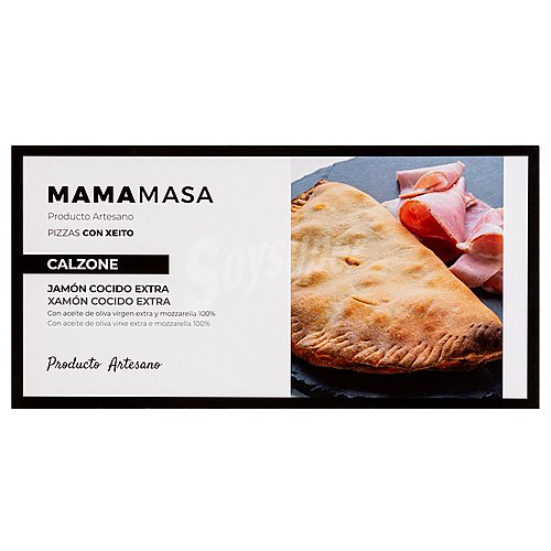 Mamamasa Calzone congelado de Mozzarella y jamón cocido extra mamamasa