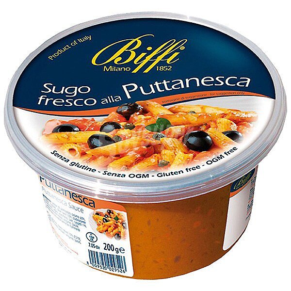 Salsa fresca puttanesca envase 200 g