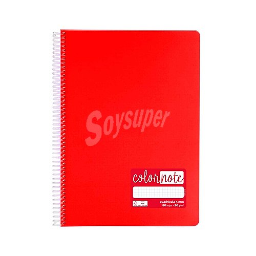 Cuaderno A4 cuadrícula de 4mm 80 hojas y de en el interior, grafoplas