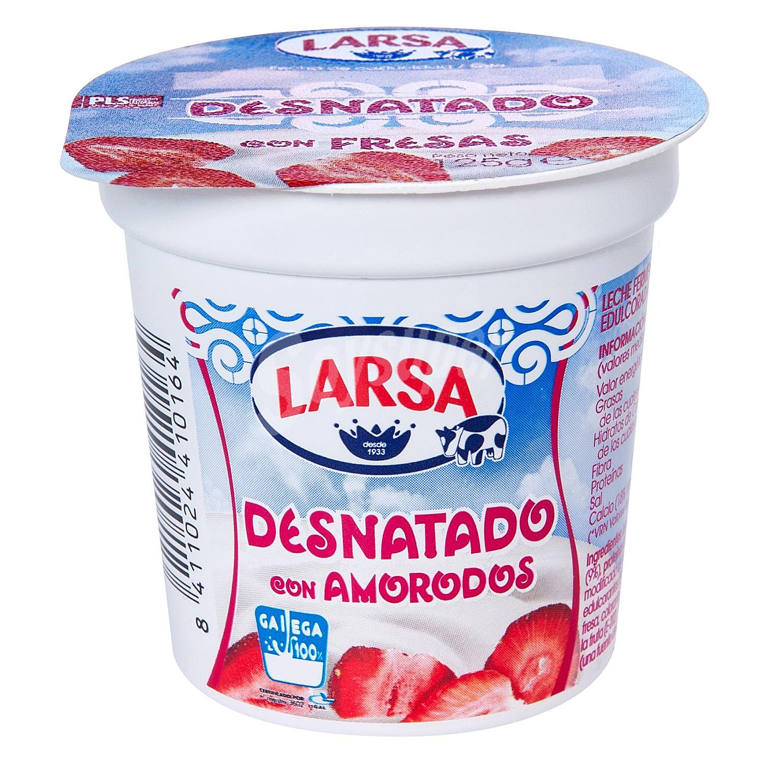 Yogur desnatado con fresa