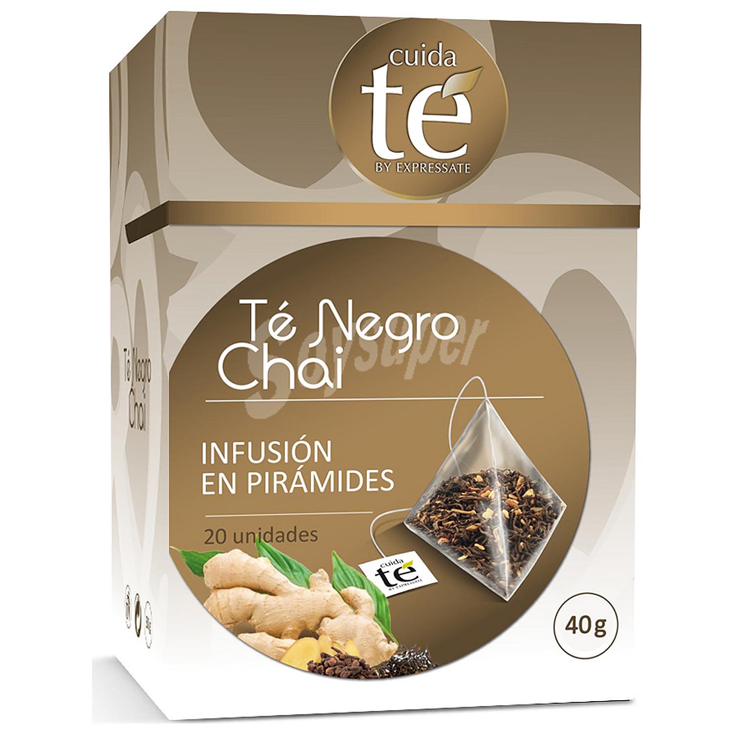 Té negro Chai en pirámides