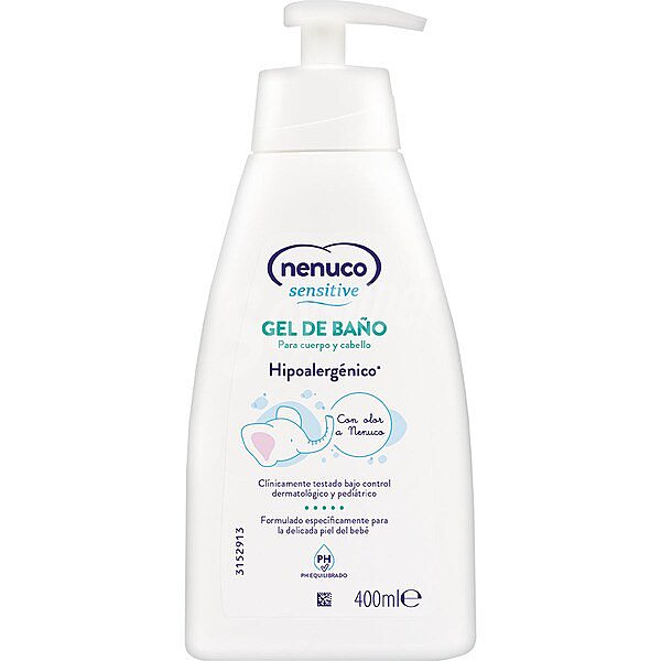 Sensitive gel de baño hipoalergénico para cuerpo y cabello 400 ml