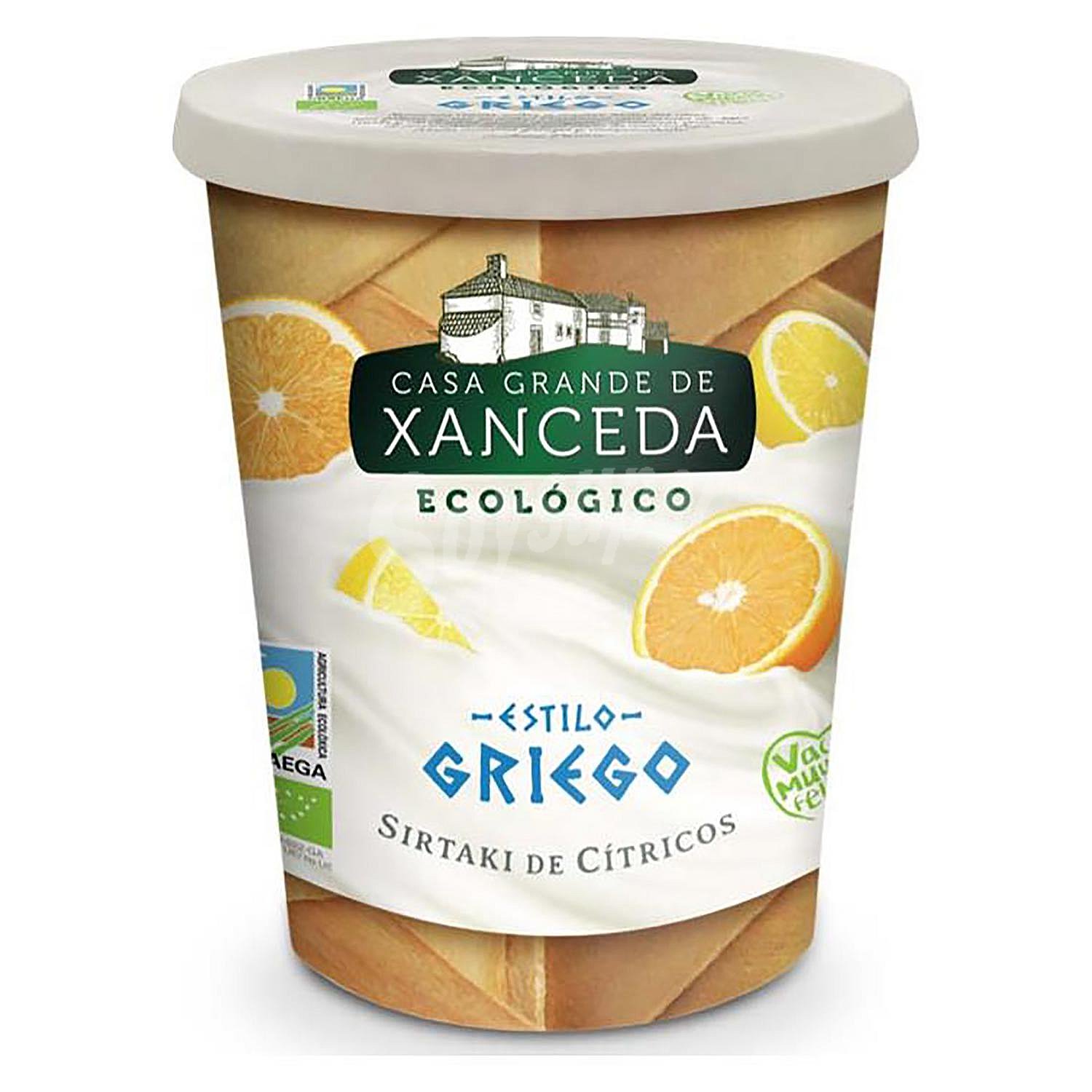 Yogur estilo Griego con cítricos de producción ecológica xanceda