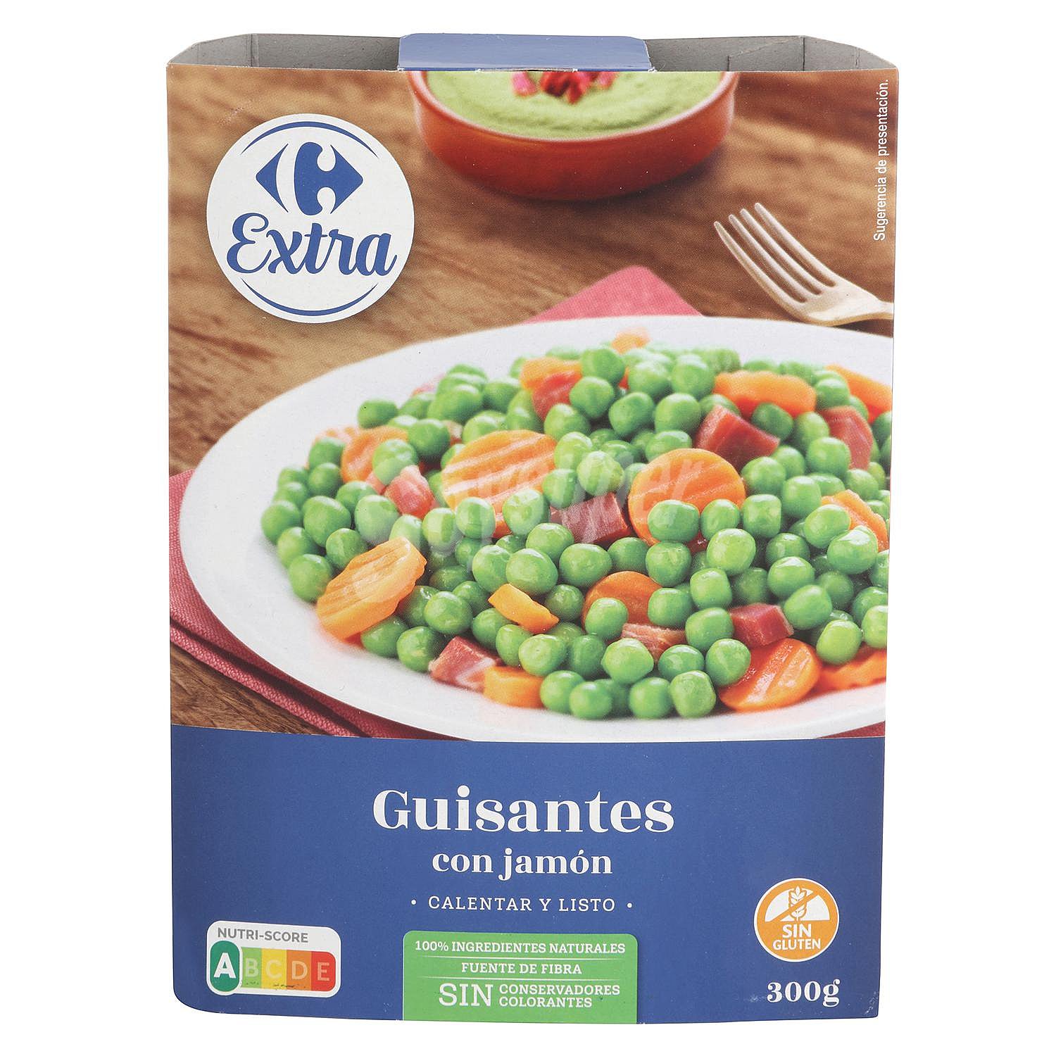 Guisantes con jamón y zanahoria Carrefour Extra