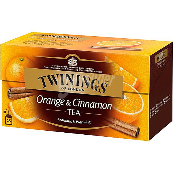 Té con naranja y canela en bolsitas Twinings