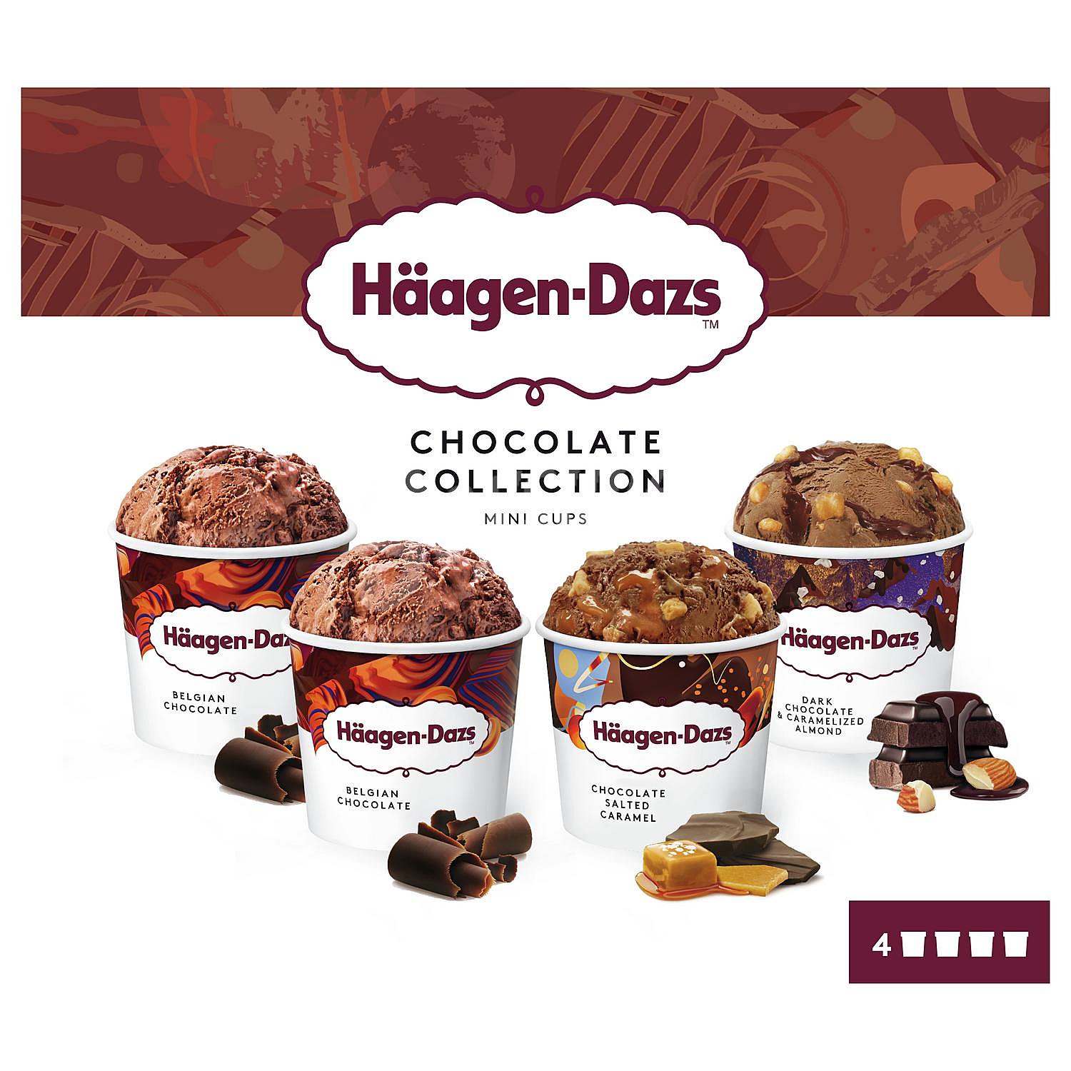 Chocolate Collection tarrinas de helado distintas variedades con chocolate