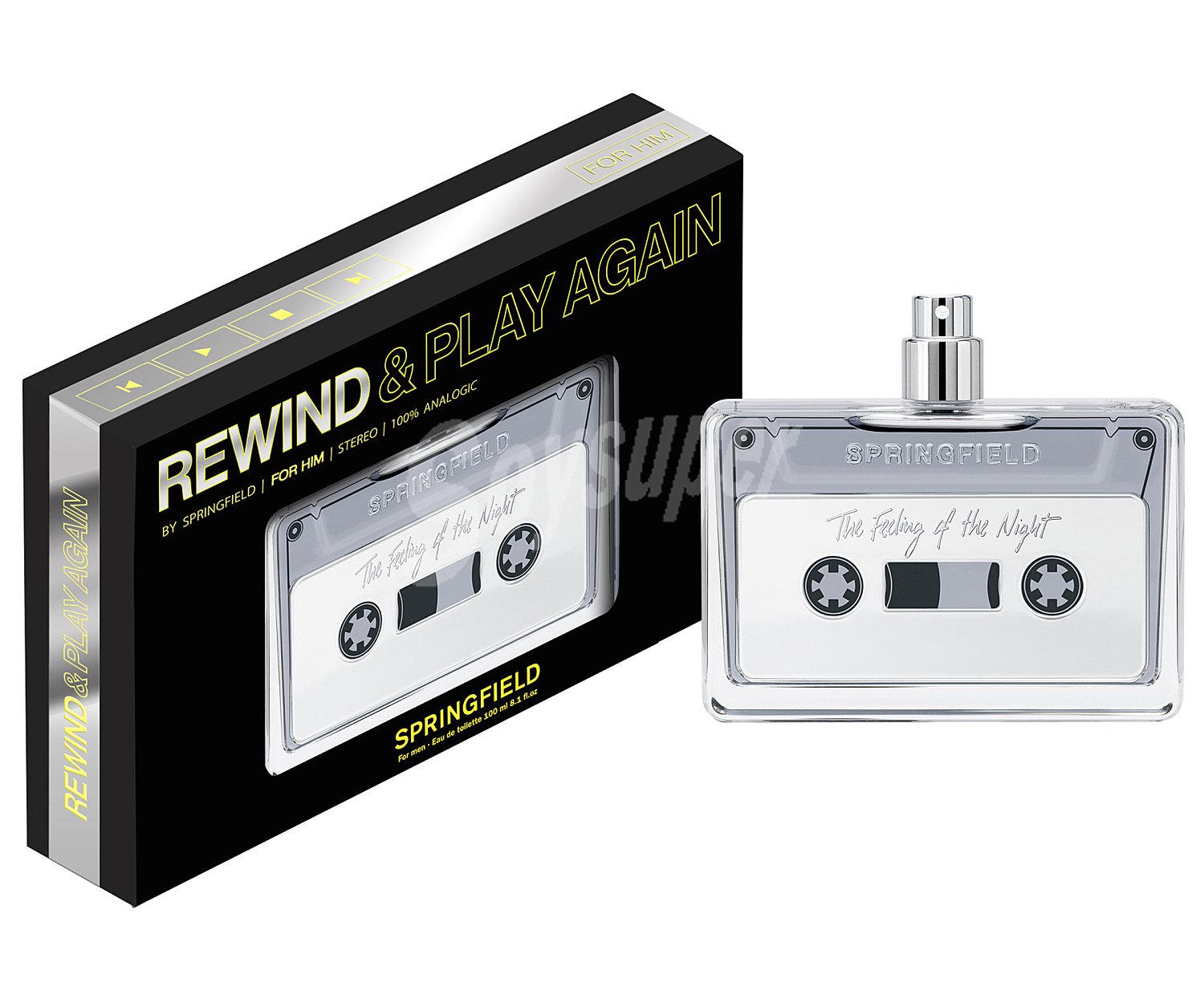 Eau de toilette para hombre con varporizador en spray black rewind