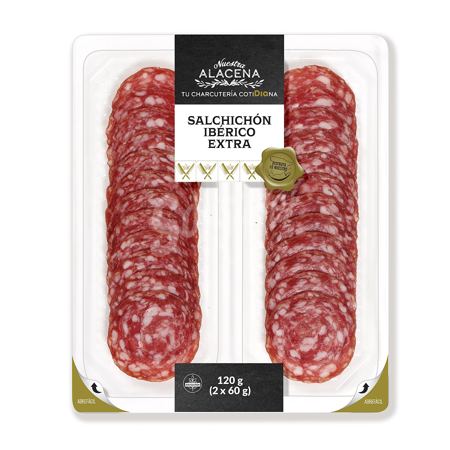 Salchichón ibérico extra Nuestra Alacena bandeja