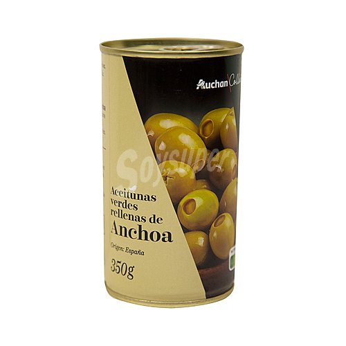 Alcampo gourmet Aceitunas verdes manzanilla rellenas de anchoa alcampo gourmet