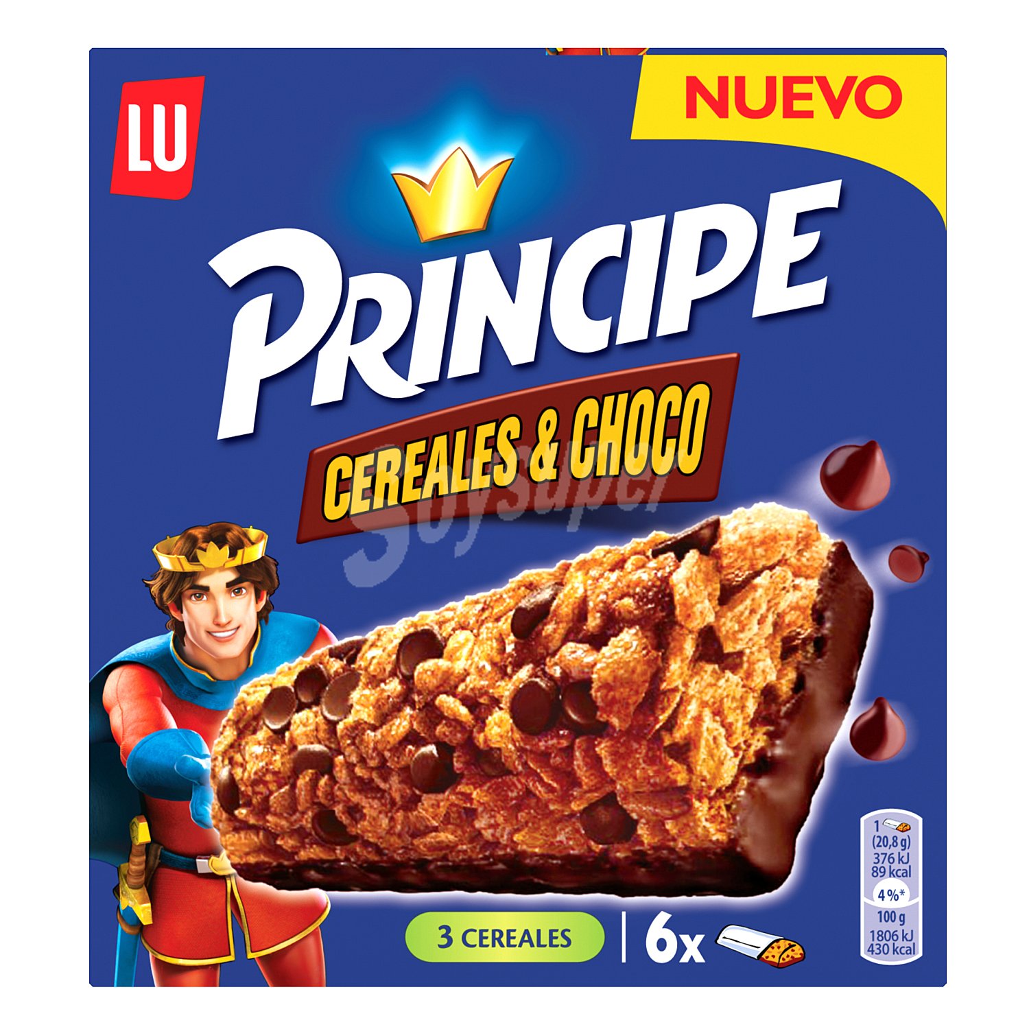 Barrita de cereales y chocolate caja 125 gr