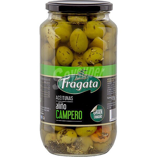 Aceitunas verdes con hueso aliño campero