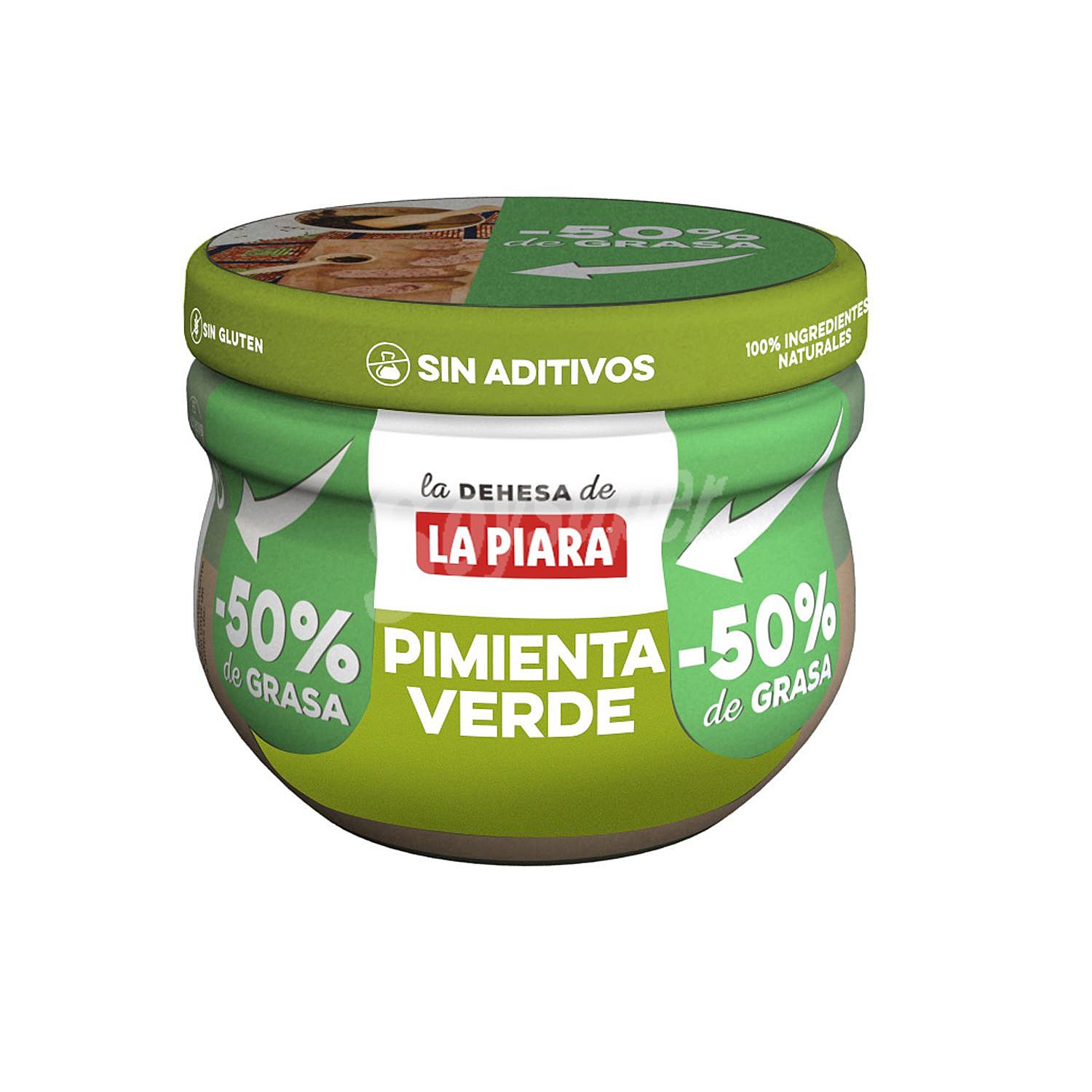 Paté a la pimienta verde 50% menos grasa La Piara sin gluten