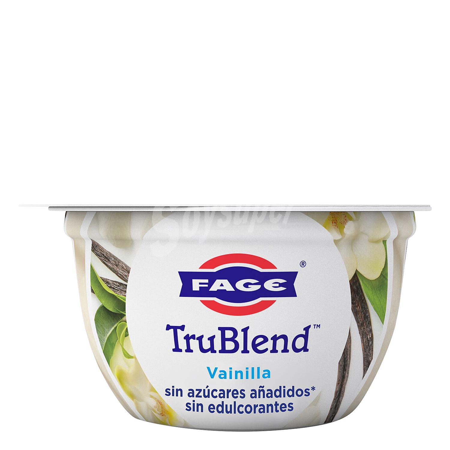 Trublend yogur griego de vainilla alto en proteínas sin azúcares añadidos bajo en grasa sin edulcorantes