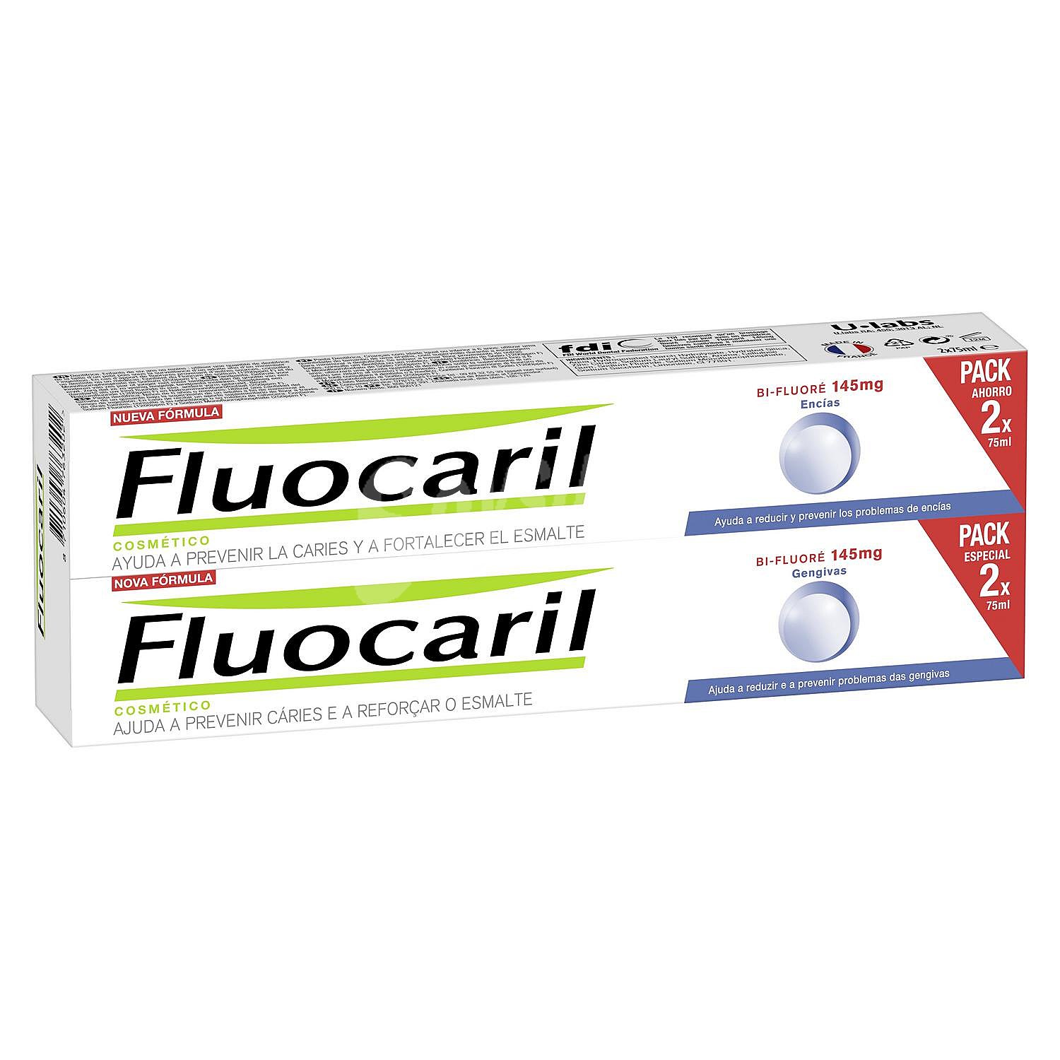 Dentífrico anti-caries refuerza el esmalte encías Bi-Fluoré 145 mg Fluocaril