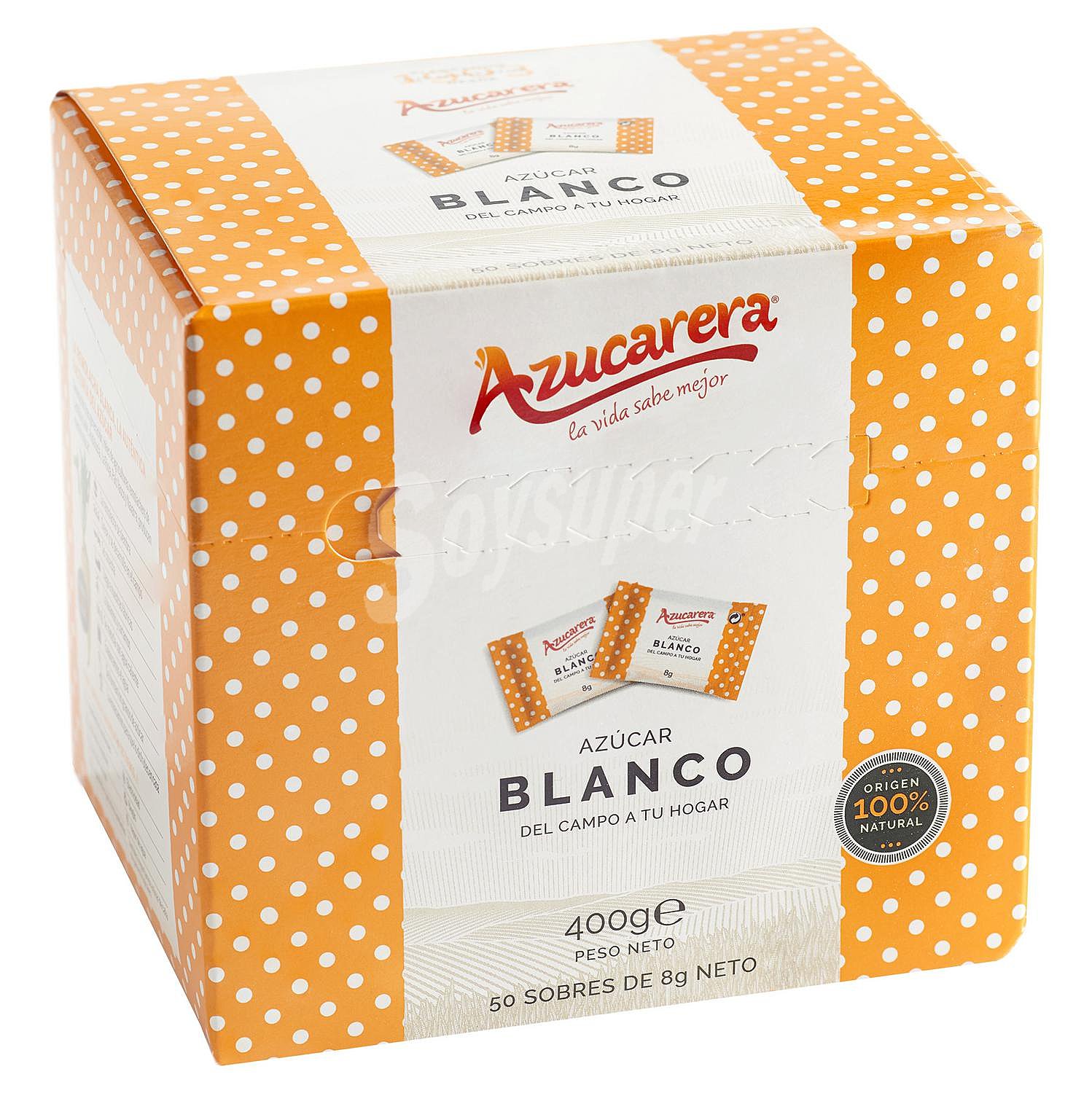 Azúcar blanco en sobres