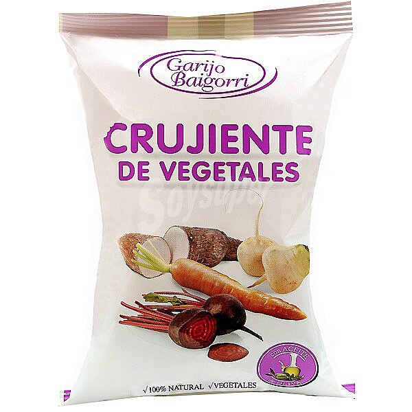 Crujientes de vegetales con aceite de oliva