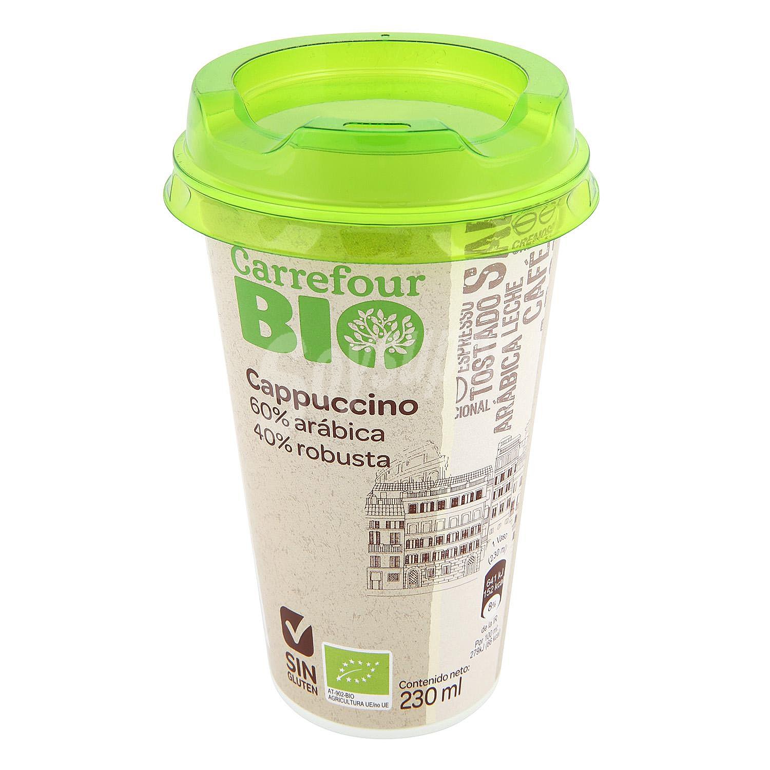 Café latte cappuccino ecológico Carrefour Bio sin gluten