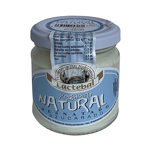 Lactebal Yogur desnatado natural azucarado lactebal