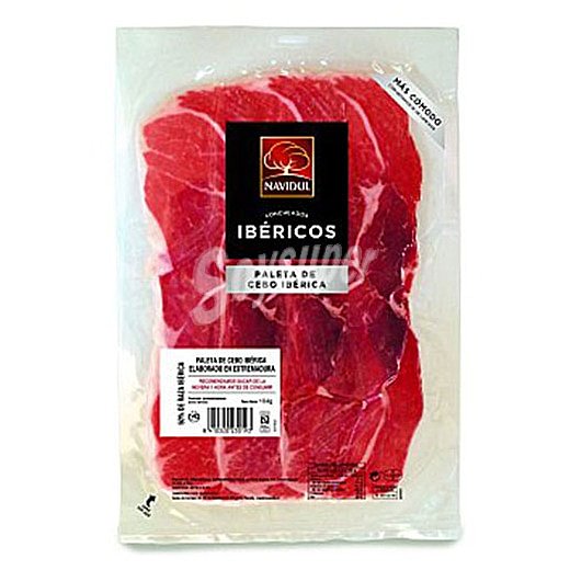 Paleta de cebo ibérico 50% de raza ibérica en lonchas