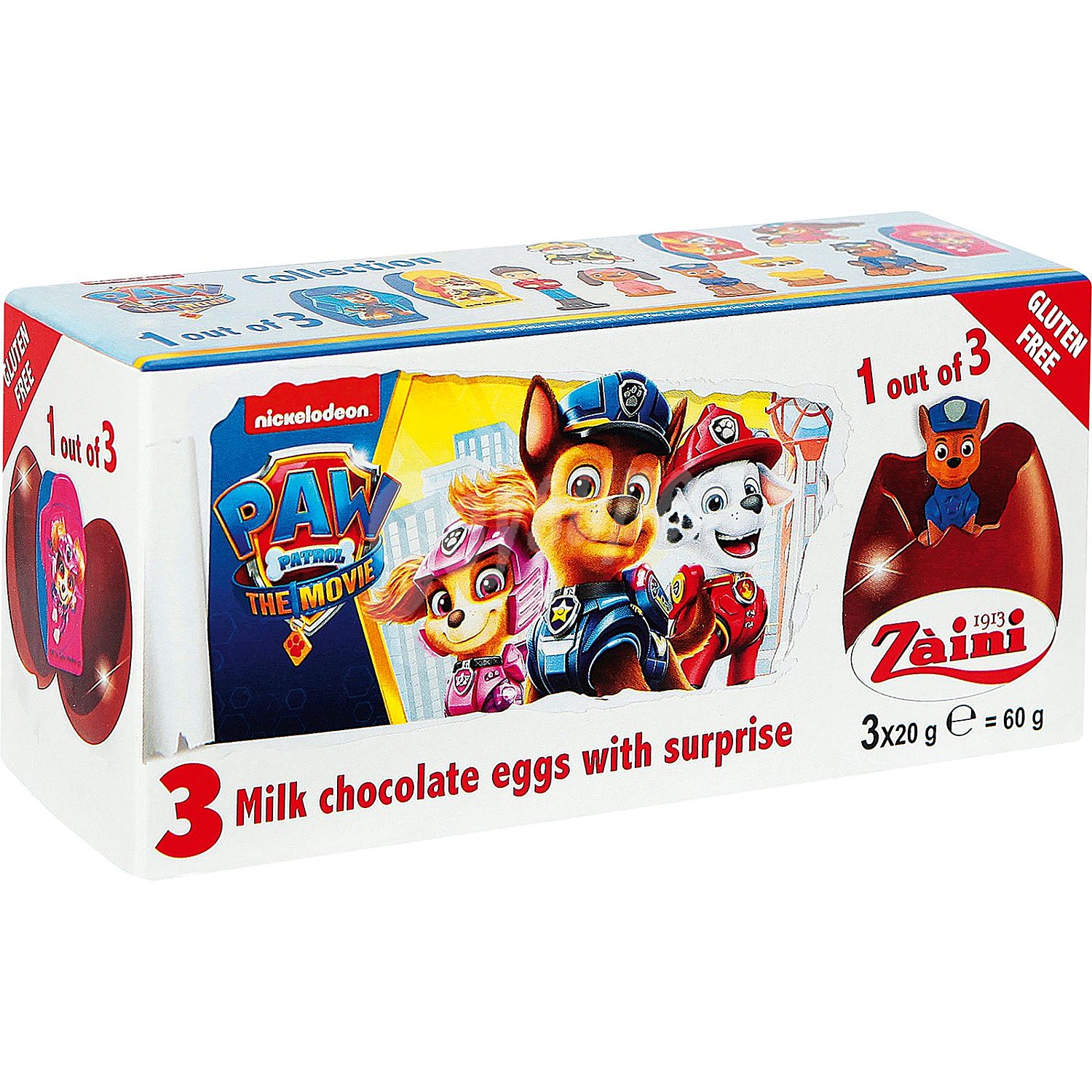 Huevo de chocolate con sorpresa Patrulla Canina sin gluten