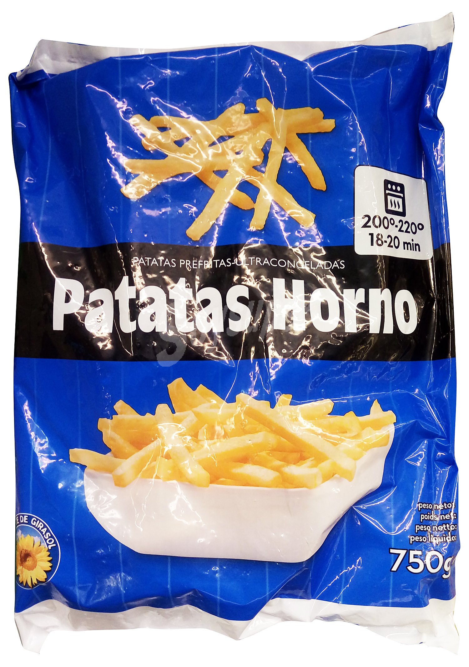 Patata prefrita congelada horno