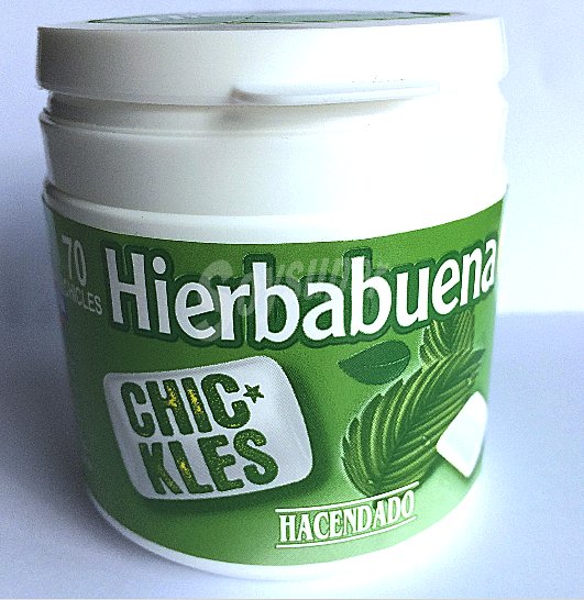 Chicle hierbabuena grageas sin azúcar