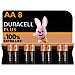 Pilas alcalinas AA, LR06, 1,5V, duracell Plus