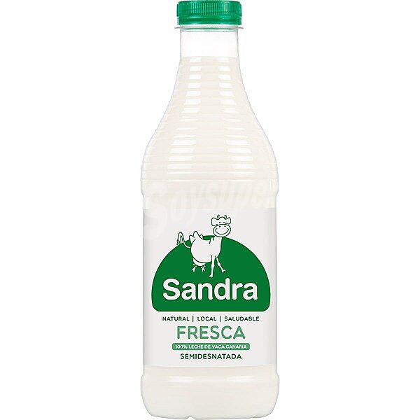 Leche fresca semidesnatada 100% vaca canaria