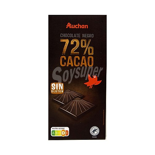 Producto alcampo Tableta de chocolate negro 72 % cacao producto alcampo