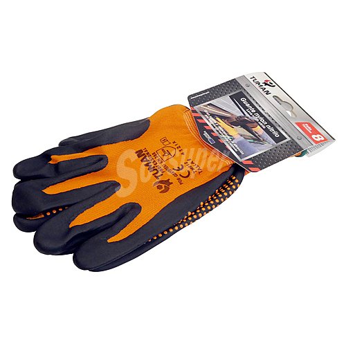 Guantes de nylon de trabajo de gran agarre, bresme.