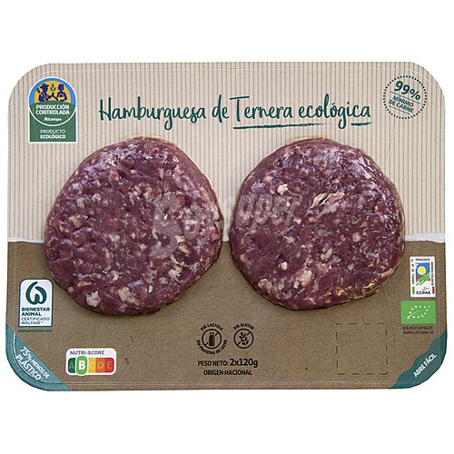 Hamburguesas de tenernera ecológica alcampo producción controlada ecológico