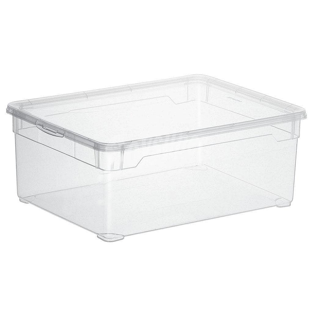 Caja con Tapa de Plástico Basic - Transparente