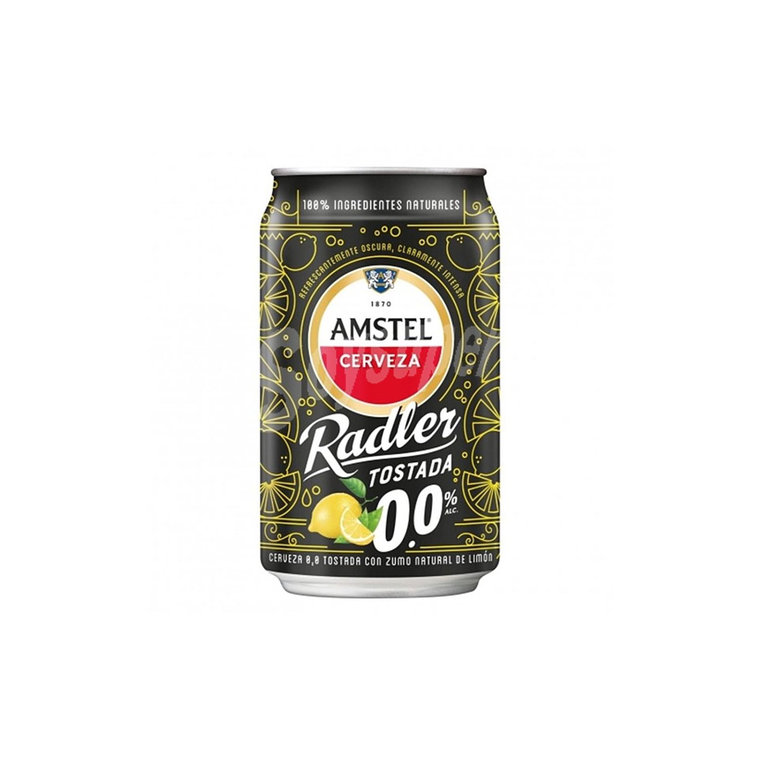 Cerveza tostada con limón 0,0 % alcohol amstel radler