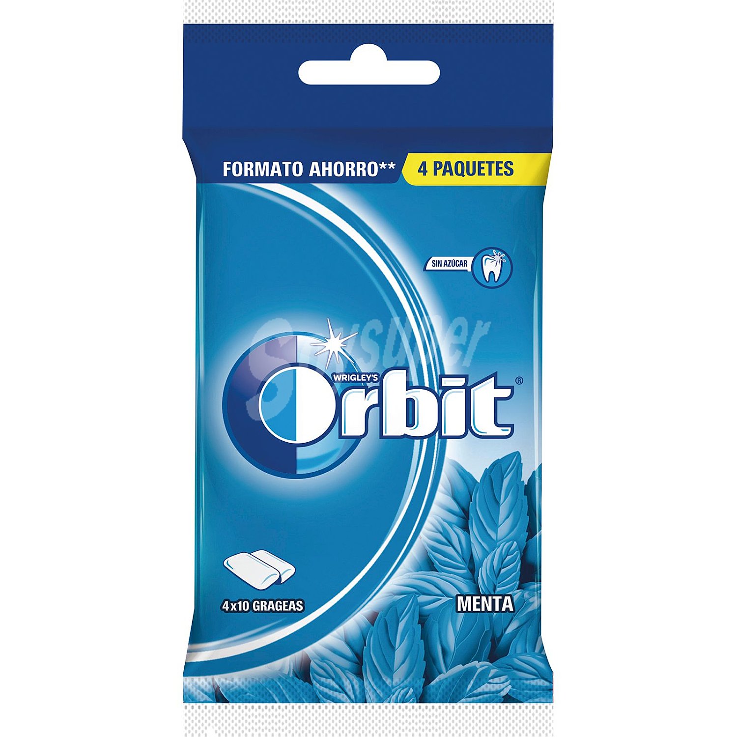 Chicle de menta en gragea orbit